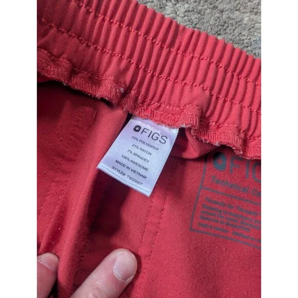 FIGS Technical Collection Womens Scrub Set Sz Small Tall Orange Nurse Medical - Picture 6 of 16